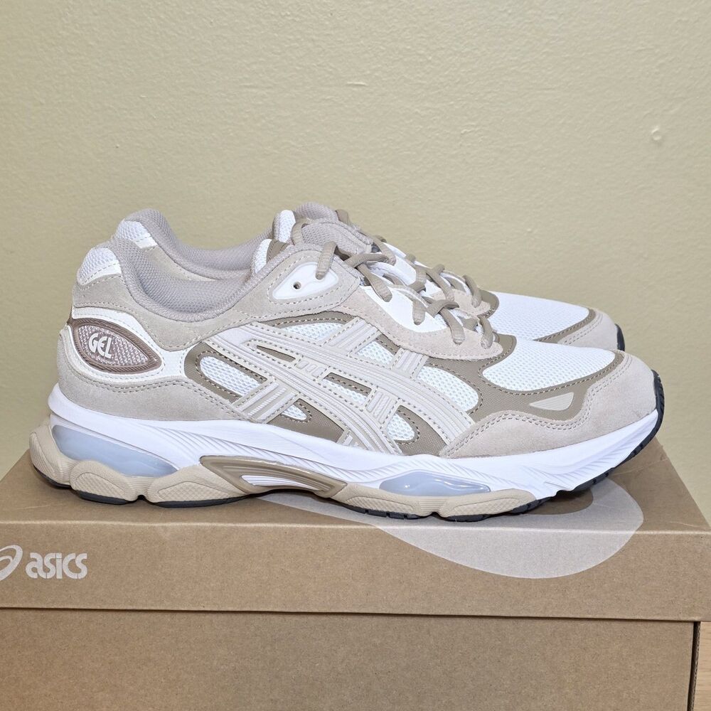 ASICS GEL-NYC 2.0 1203A895 102 White Feather Grey Shoes Men’s Size 9.5